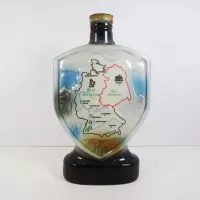 Jim Beam 1970 Decanter Map of East and West Germany: Back - Click to enlarge