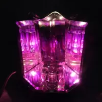 Bunch of Grapes Glass and Mirror Electric Oil Warmer: Turned On - Click to enlarge
