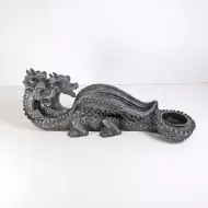 Three Headed Dragon Figurine Incense Burner Holder: Right
