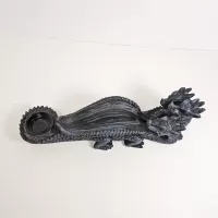 Three Headed Dragon Figurine Incense Burner Holder: Top - Click to enlarge