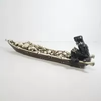 Grim Reaper in Boat of Skulls Incense Burner Holder: Left - Click to enlarge