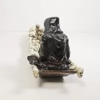 Grim Reaper in Boat of Skulls Incense Burner Holder: Back - Click to enlarge