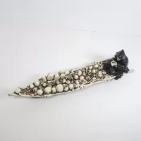 Grim Reaper in Boat of Skulls Incense Burner Holder: Top - Click to enlarge