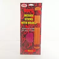 Rose Scented Incense Sticks with Holder 60 Pc Set: Front