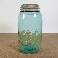 Ball 3L Vintage Aqua Quart Mason Jar with Atlas Lid: Front