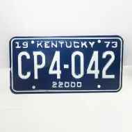 1973 Kentucky state commercial license plate CP4-042: Front