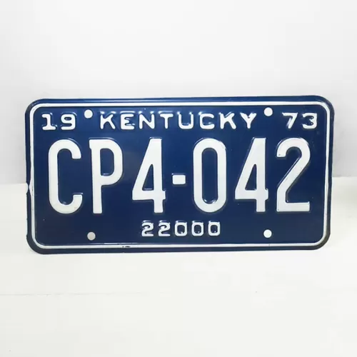 1973 Kentucky state commercial license plate CP4-042: Front