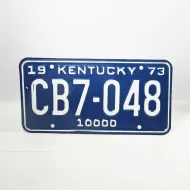 1973 Kentucky state commercial license plate CB7-048: Front