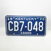 1973 Kentucky state commercial license plate CB7-048: Front - Click to enlarge