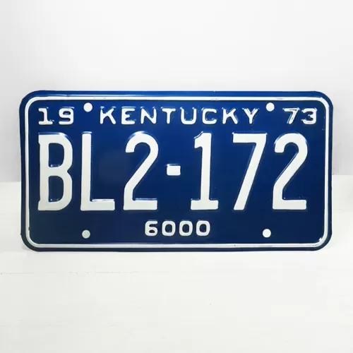 1973 Kentucky state commercial license plate BL2-172: Front