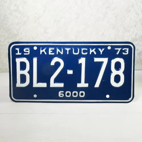 1973 Kentucky state commercial license plate BL2-178: Front