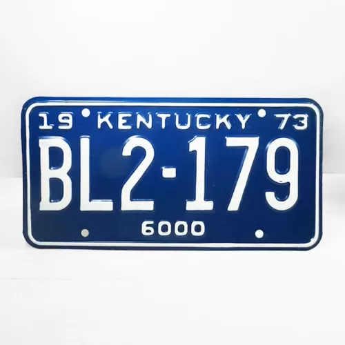 1973 Kentucky state commercial license plate BL2-179: Front