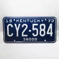 1973-kentucky-commercial-state-license-plate: Front - Click to enlarge