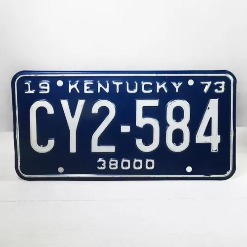 1973-kentucky-commercial-state-license-plate: Front