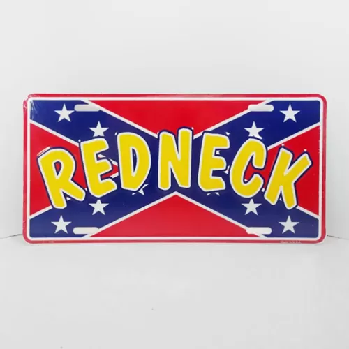 Redneck Novelty License Plate Sign Confederate Flag: Front
