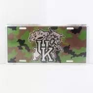 University of Kentucky Camouflage License Plate Sign: Front