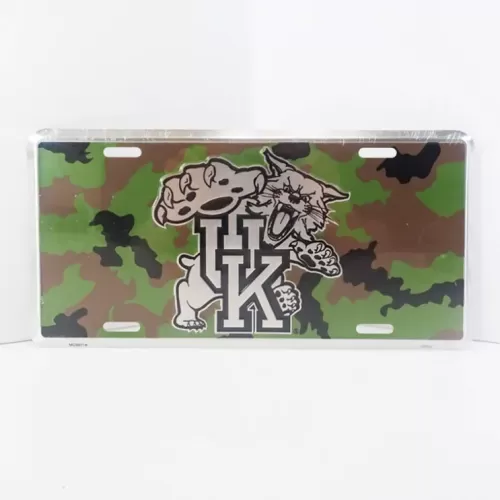 University of Kentucky Camouflage License Plate Sign: Front