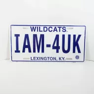 IAM-4UK University of Kentucky Novelty License Plate: Front