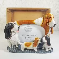 Basset Hound Dogs Photo Frame Holds One 6x4 Picture: With Box - Click to enlarge