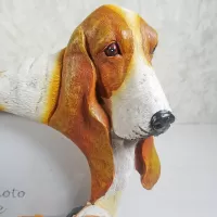 Basset Hound Dogs Photo Frame Holds One 6x4 Picture: Brown - Click to enlarge