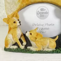 Chihuahua dogs and puppies polyresin figurine photo frame holds one 6x4 picture: Puppies - Click to enlarge