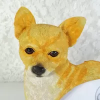 Chihuahua dogs and puppies polyresin figurine photo frame holds one 6x4 picture: Adult - Click to enlarge