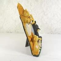 Chihuahua dogs and puppies polyresin figurine photo frame holds one 6x4 picture: Right - Click to enlarge