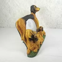 Dachshund dog and puppies polyresin figurine photo frame holds one 6x4 picture: Right - Click to enlarge