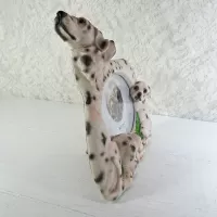 Dalmatian dogs and puppies polyresin figurine photo frame holds one 6x4 picture: Right - Click to enlarge