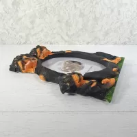 Rottweiler dogs and puppy polyresin figurine photo frame holds one 4x6 picture: Flat - Click to enlarge
