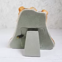Collie dogs and puppy polyresin figurine photo frame holds one 2x3 picture: Back - Click to enlarge