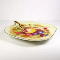 Decorative Plate with Finger Handle and Fruit Design: Right - Click to enlarge