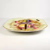 Decorative Plate with Finger Handle and Fruit Design: Back - Click to enlarge