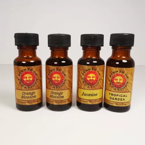 L4 Scented Fragrance Oils in 4 half oz Amber Bottles: All