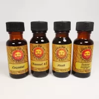 L6 Scented Fragrance Oils in 4 half oz Amber Bottles: All - Click to enlarge