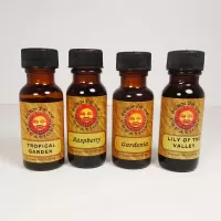 L10 Scented Fragrance Oils in 4 half oz Amber Bottles: All - Click to enlarge