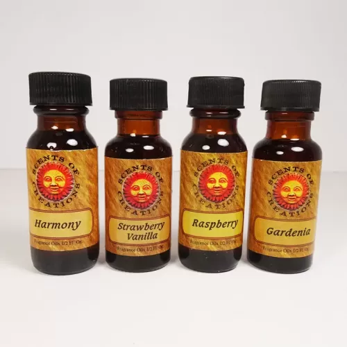 L13 Scented Fragrance Oils in 4 half oz Amber Bottles: All