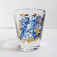 The Ozarks Vintage Shot Glass Travel Souvenir: Bird Side - Click to enlarge