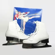 Vintage Women Size 9 Shoe Ice Skates Lake Placid Flyer: With Box