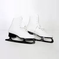Vintage Women Size 9 Shoe Ice Skates Lake Placid Flyer: Right - Click to enlarge