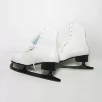 Vintage Women Size 9 Shoe Ice Skates Lake Placid Flyer: Left - Click to enlarge