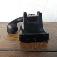 1940s Vintage Bell Western Electric F1 Black Rotary Phone: Back - Click to enlarge