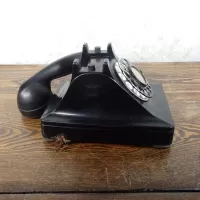 1940s Vintage Bell Western Electric F1 Black Rotary Phone: Right - Click to enlarge
