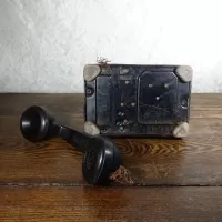 1940s Vintage Bell Western Electric F1 Black Rotary Phone: Bottom - Click to enlarge