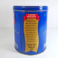 1991 Planters Mr. Peanut 75th Birthday Metal Canister: Left - Click to enlarge
