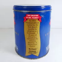 1991 Planters Mr. Peanut 75th Birthday Metal Canister: Right - Click to enlarge
