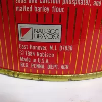1984 Nabisco Ritz Crackers 50th Anniversary Metal Canister: Logo - Click to enlarge