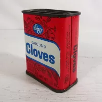 Kroger Ground Cloves True Taste Vintage Metal Spice Tin: Rightish - Click to enlarge
