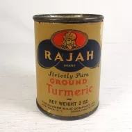 Quaker Maid Rajah Pure Ground Turmeric Spice Tin: Front