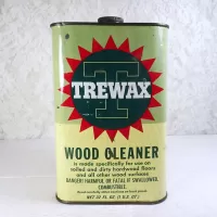Trewax Vintage Wood Cleaner Quart Metal Can Twist Top: Front - Click to enlarge
